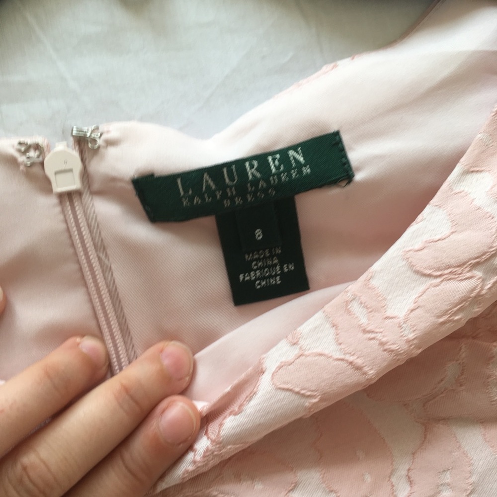 Pink runched sheath